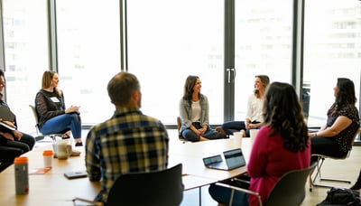 Life coaching session helping people and businesses align with their purpose Life coaching session helping people and businesses align with their purpose